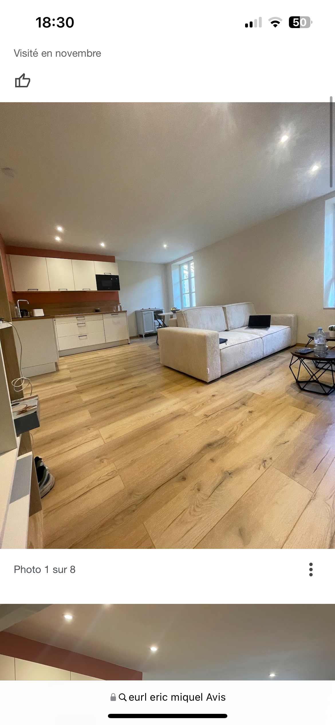 Rénovation appartement Carcassonne séjour parquet